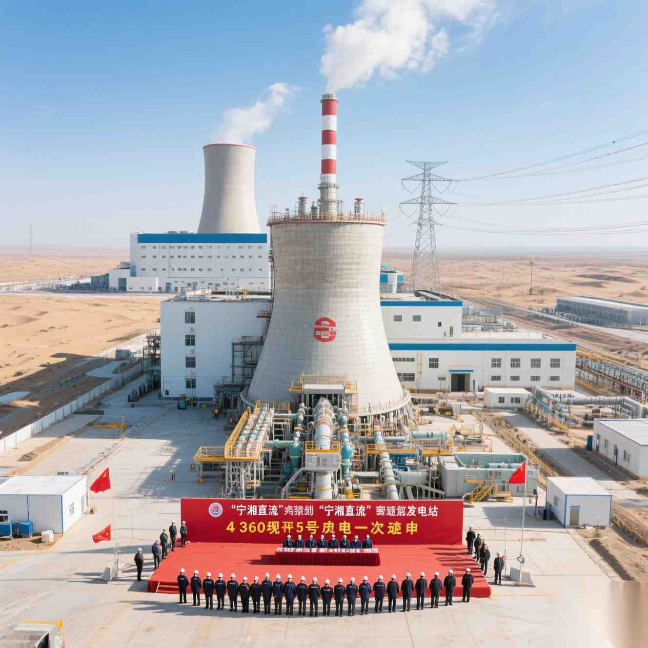 宁夏腾格里中卫电厂4×660MW机组扩建工程5号机组并网成功