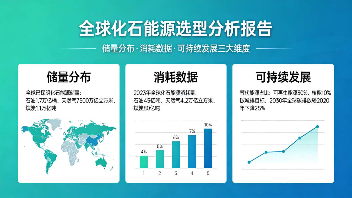 化石能源选型指南：基于储量与消耗数据的决
