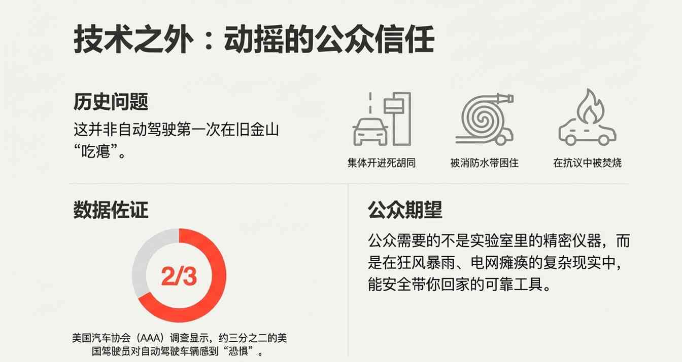 马斯克笑疯了!谷歌无人车街头“装死”,一场大停电,暴露无人驾驶致命伤