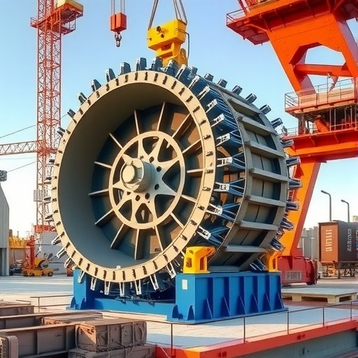 国能宁夏六盘山电厂2×1000兆瓦机组工程1号机组定子吊装就位 - 兰州联臻能源网