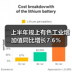 上半年规上有色工业增加值同比增长7.6%（图3）