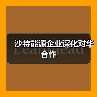 沙特能源企业深化对华合作