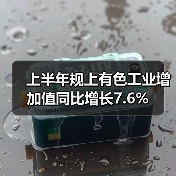 上半年规上有色工业增加值同比增长7.6%