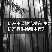 矿产资源报告发布 主要矿产品供给稳中有升 - 兰州联臻能源网