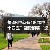每3度电就有1度绿电 “十四五”能源消费“逐绿前行”(图1) 每3度电就有1度绿电 “十四五”能源消费“逐绿前行”(图1)