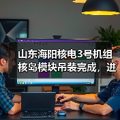 山东海阳核电3号机组核岛模块吊装完成，进入调试阶段（图3）