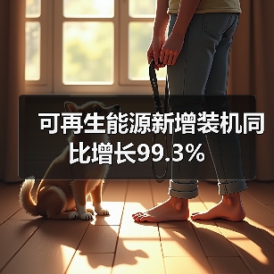可再生能源新增装机同比增长99.3%（图1）