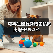 可再生能源新增装机同比增长99.3%（图4）
