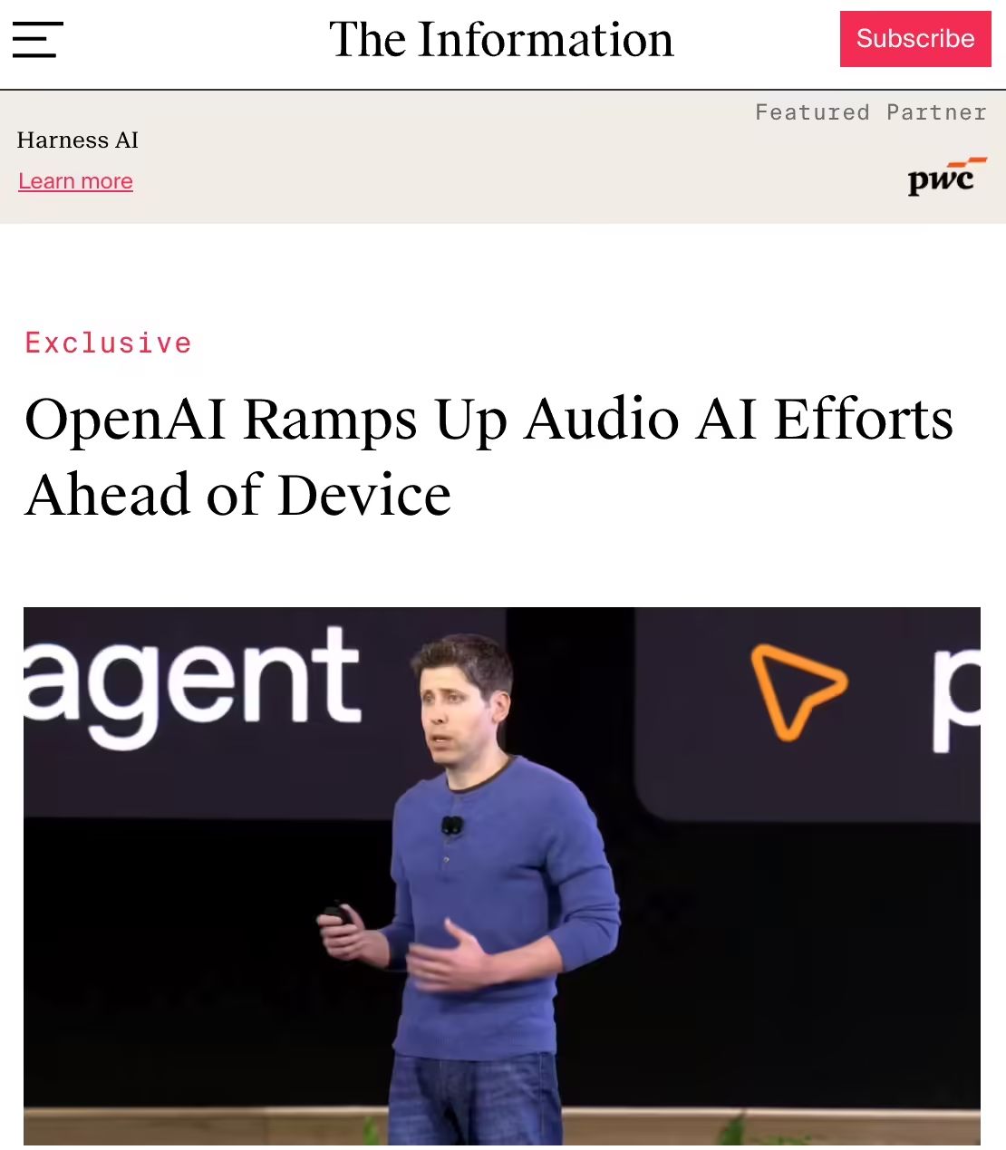 47211819j00t88fkk002bd000uu00z9p 消息称 OpenAI 大力研发音频 AI 模型,加紧备战首款“无屏幕”硬件设备