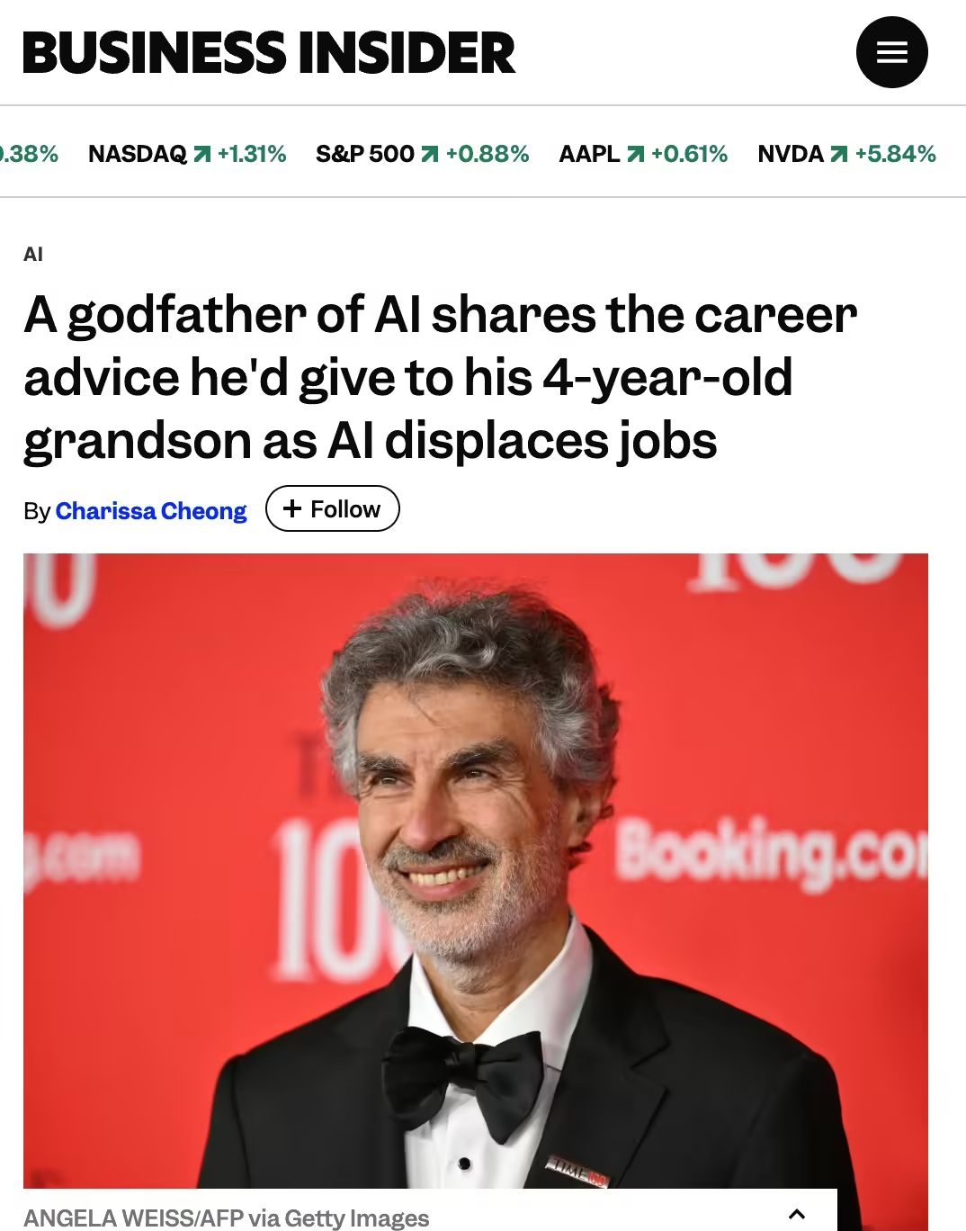 6c2289b6j00t7pdf7003qd000tu0120p “AI教父”约书亚・本吉奥:AI 时代的人类要努力成为一个“美丽的个体”