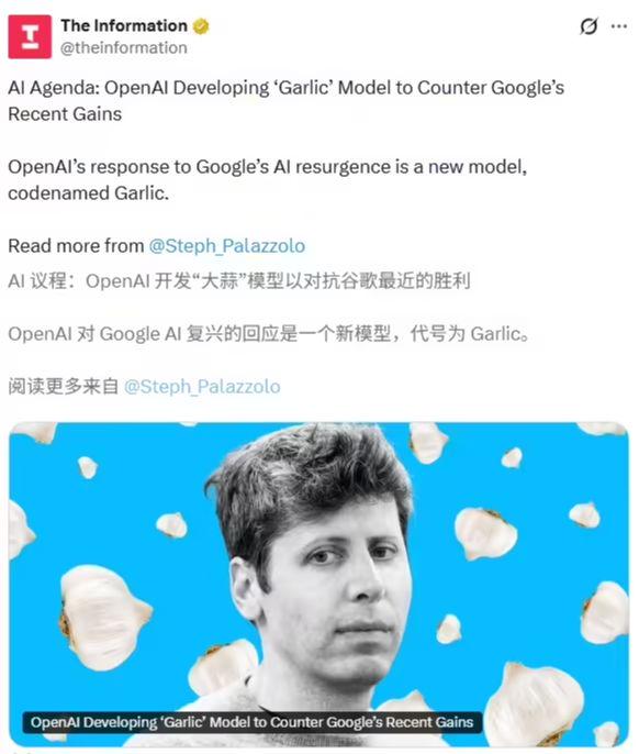 OpenAI 被曝正开发全新 AI大语言模型：代号“大蒜”，性能超越谷歌 Gem - 兰州联臻能源网