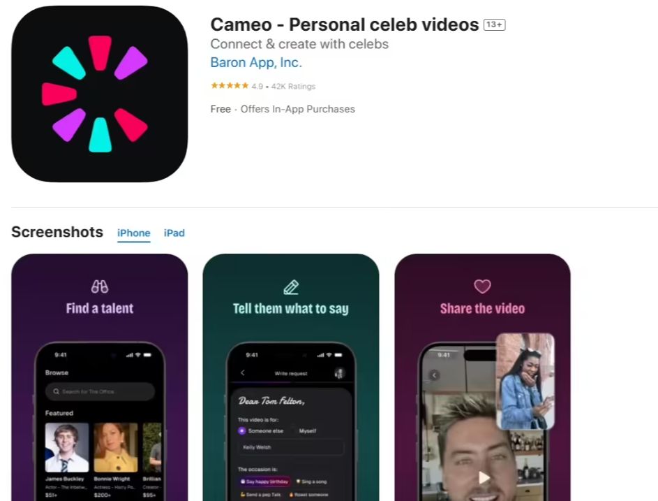 因 Sora 视频生成 App 存在同名功能，明星视频定制平台 Cameo 对  - 兰州联臻能源网