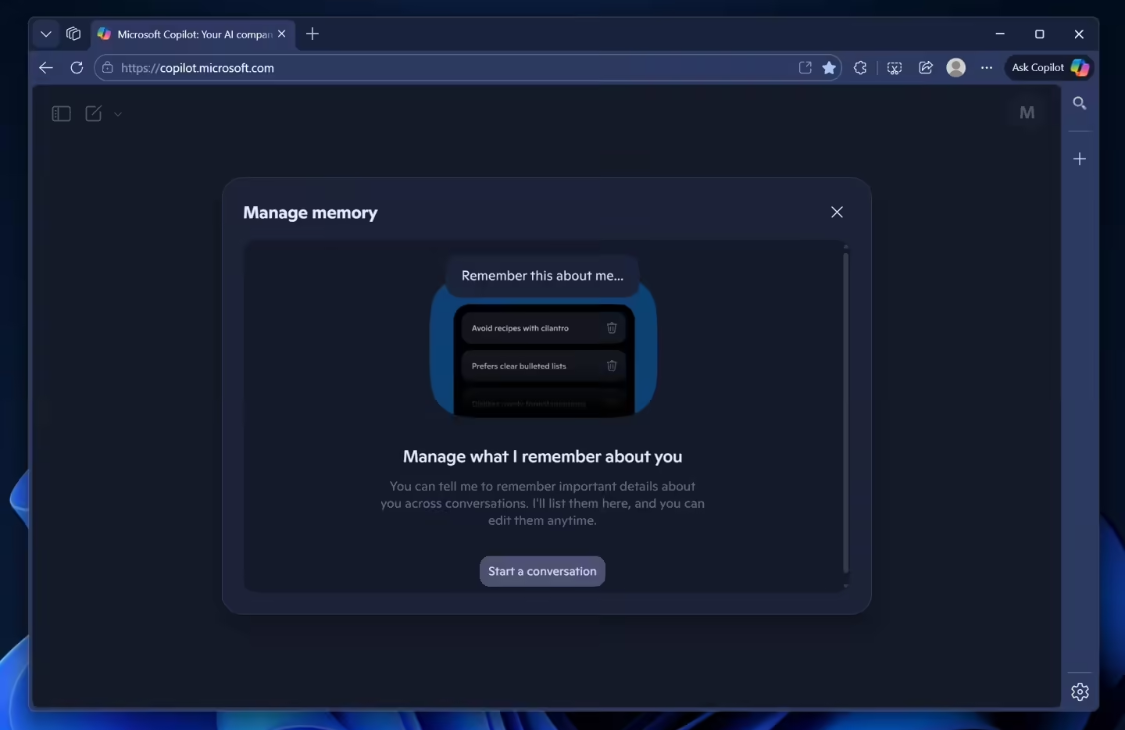 微软 Copilot 将上线完整 AI 记忆管理功能 - 兰州联臻能源网