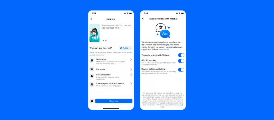 Meta 公布 Reels 短视频音频翻译功能，利用 AI 多语言配音对口型 - 兰州联臻能源网