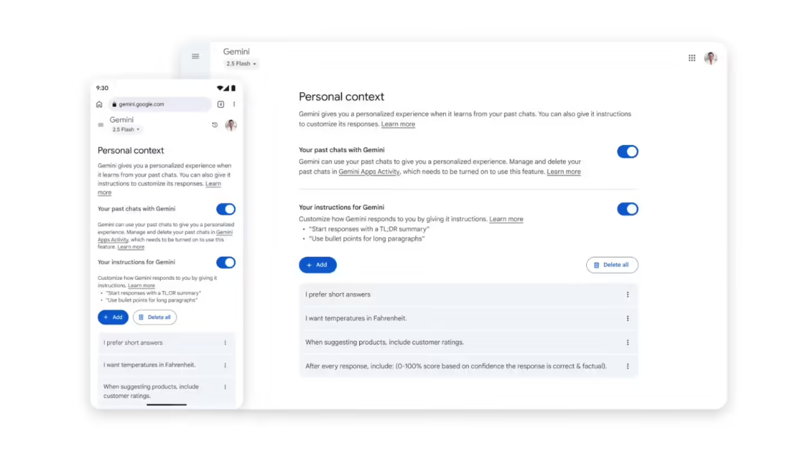 会记住你说的每句话：谷歌 AI Gemini App 上线记忆功能 - 兰州联臻能源网