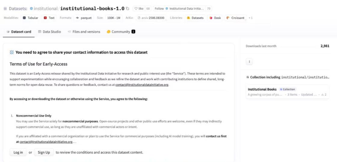 哈佛大学开源 AI 训练数据集“Institutional Books 1.0” - 兰州联臻能源网