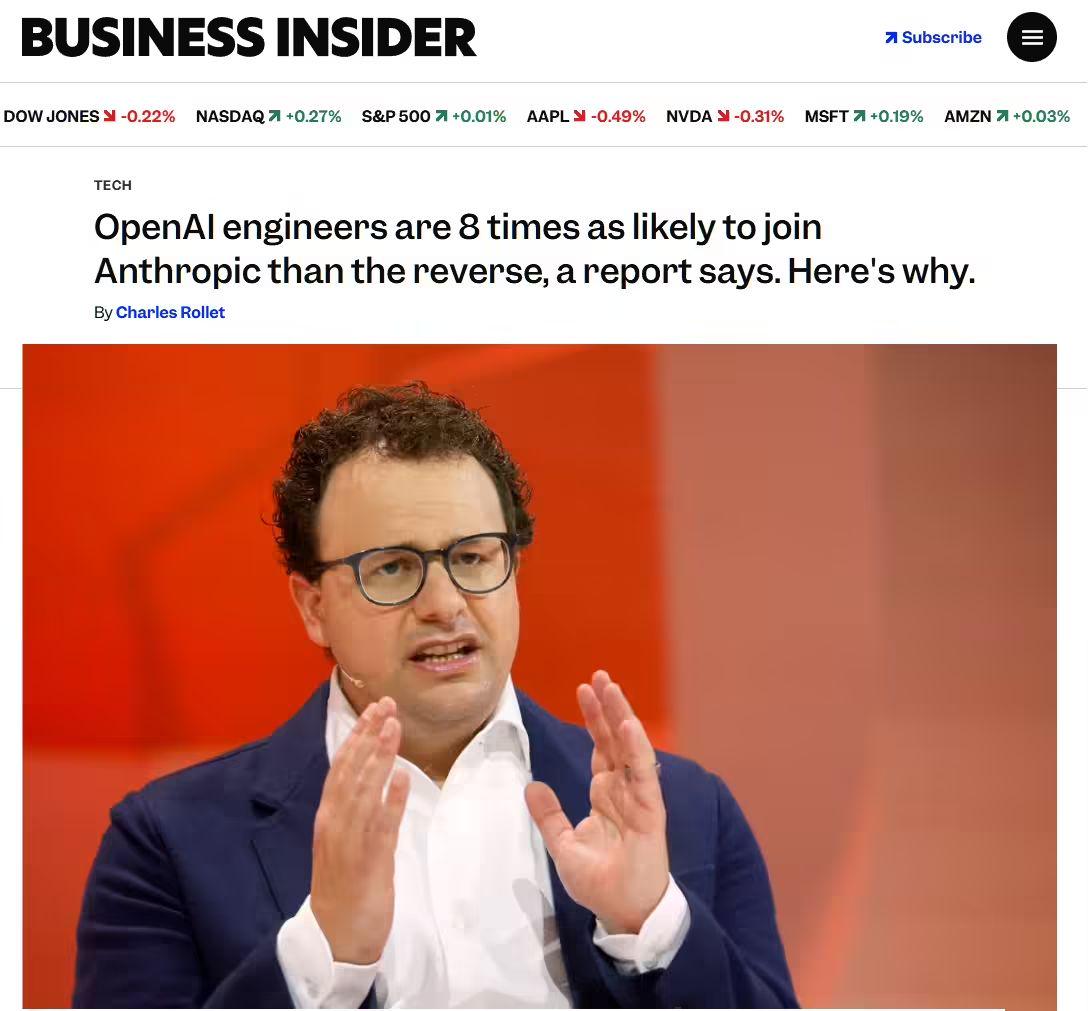 重视安全成金字招牌，报告称 Anthropic 持续成功挖角谷歌及 OpenAI - 兰州联臻能源网