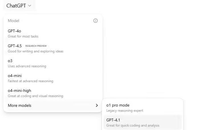 OpenAI 升级 ChatGPT AI聊天机器人，GPT-4.1 编程专家模型 - 兰州联臻能源网