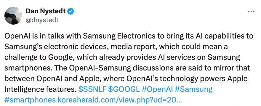 消息称三星正与 OpenAI 洽谈，有望令 Galaxy AI 整合 ChatG - 兰州联臻能源网