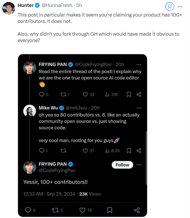 自称开源版Cursor 刚融资350万的PearAI被指抄袭 - 兰州联臻能源网