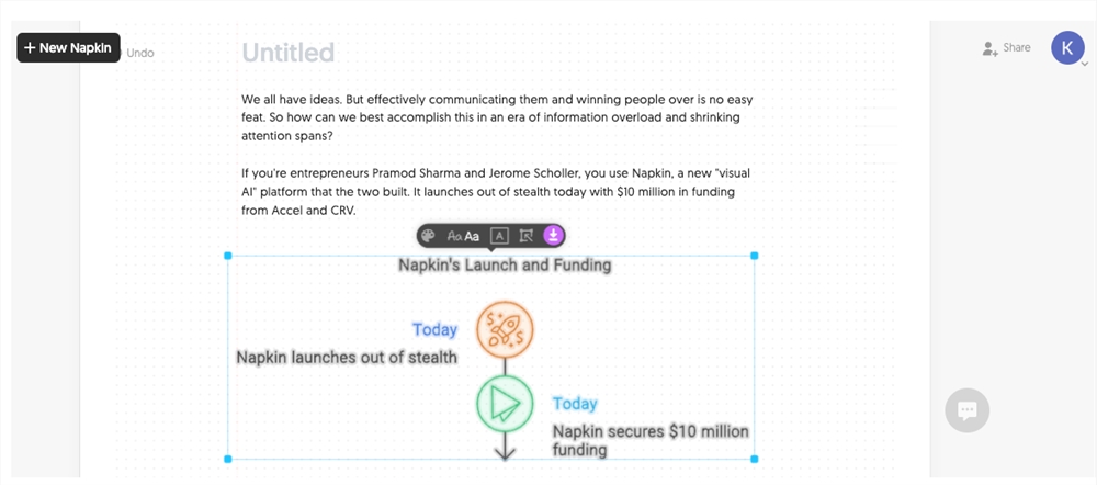 视觉AI平台Napkin获得1000万美元融资，用生成式人工智能将文本转化为视觉 - 兰州联臻能源网
