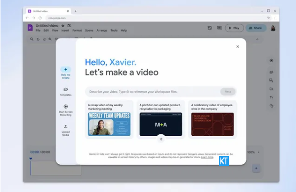 谷歌推AI视频剪辑应用Vids 测试Gemini AI生成演示视频 - 兰州联臻能源网