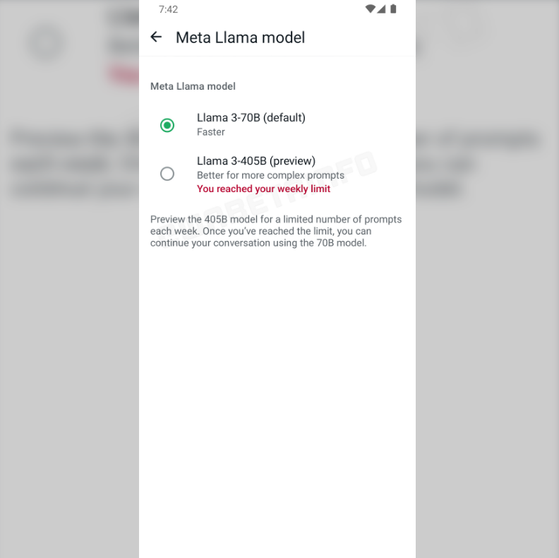 Whats App测试版更新预览可选择Meta AI Llama模型功能 - 兰州联臻能源网