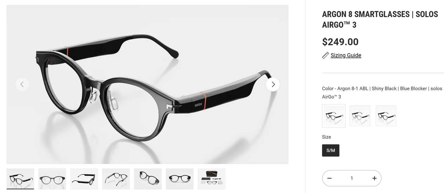 全球首款支持 GPT-4o 的智能眼镜 Solos AirGo Vision 发 - 兰州联臻能源网