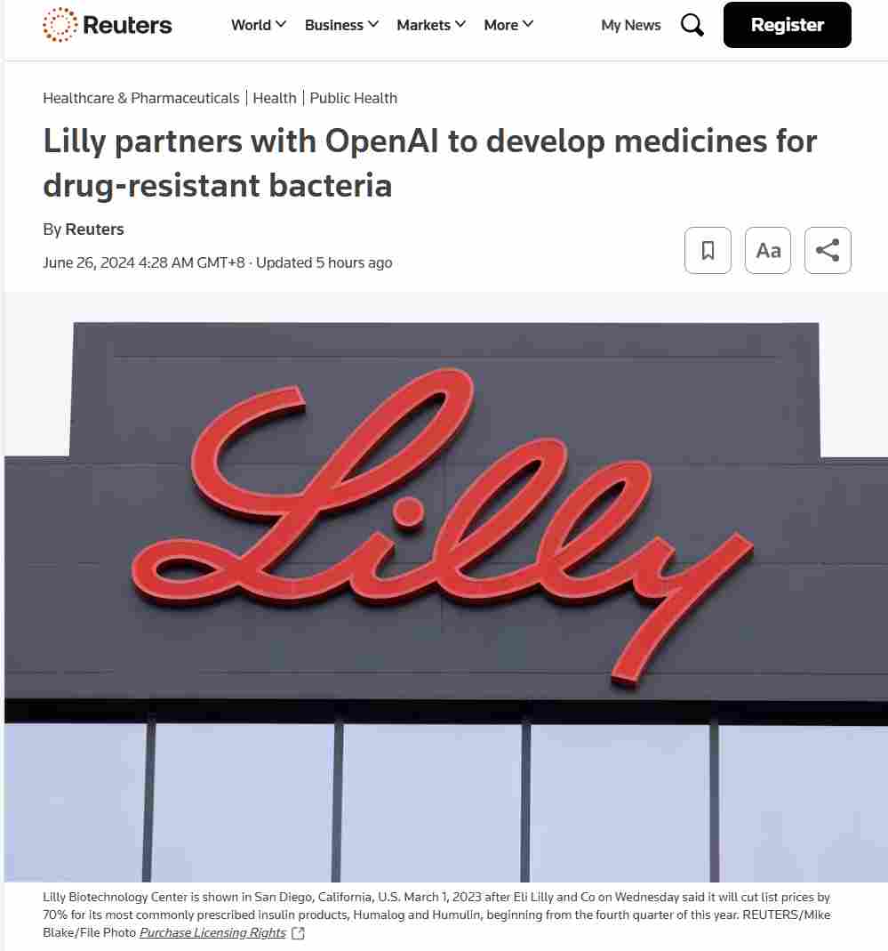 OpenAI 与美国制药巨头礼来达成合作，利用生成式 AI 开发新型抗菌药物 - 兰州联臻能源网