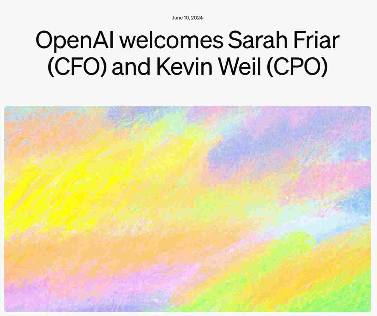 OpenAI 官宣新任首席财务官、首席产品官，并与苹果达成合作 - 兰州联臻能源网
