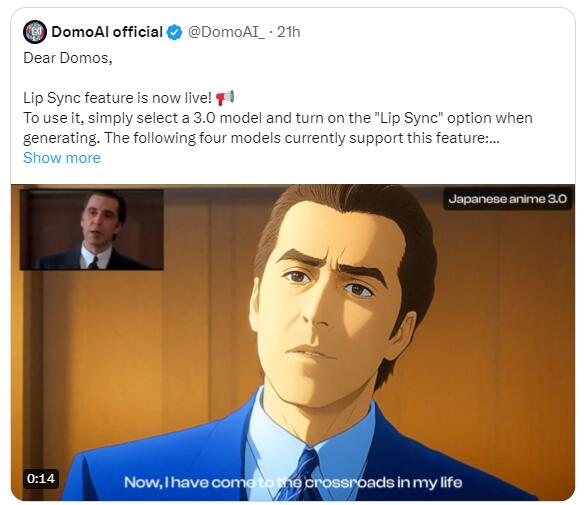 Domo AI 上线唇形同步功能：提升面部对话视频转换效果 - 兰州联臻能源网