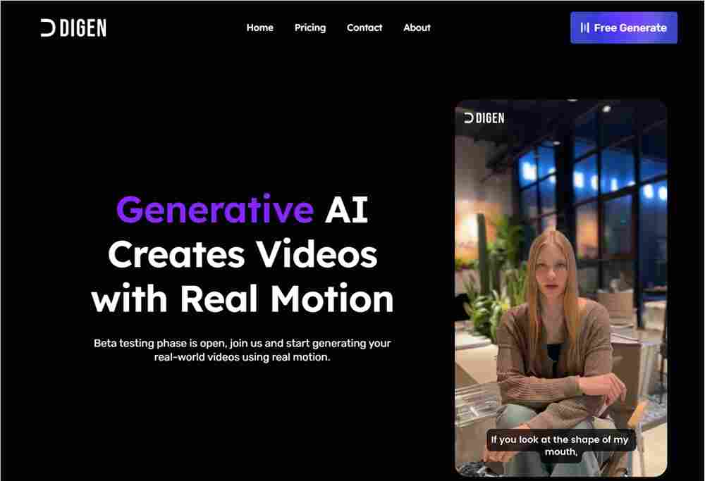 Digen AI 数字人上线 不支持中文，对嘴型效果尚不理想 - 兰州联臻能源网