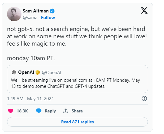 Sam Altman 驳斥了 OpenAI 搜索引擎的谣言 - 兰州联臻能源网