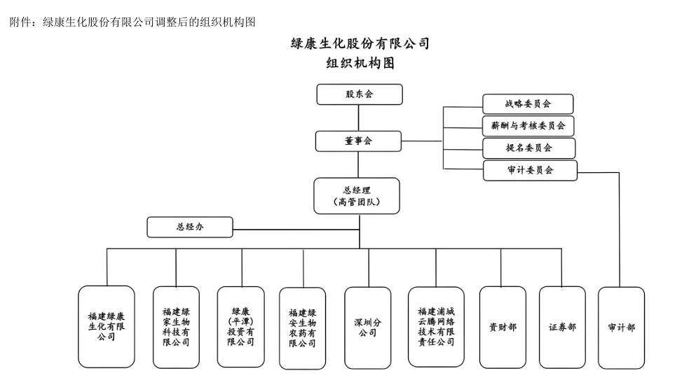剥离光伏胶膜业务后 绿康调整组织机构